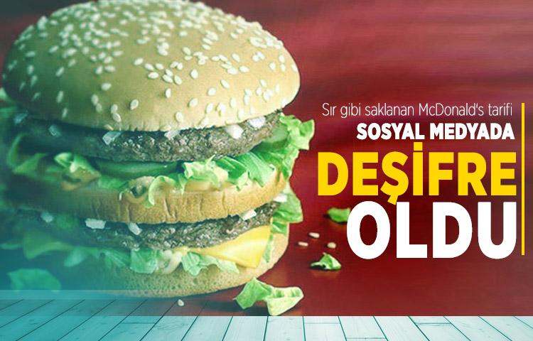 McDonald's tarifi sosyal medyada deşifre oldu