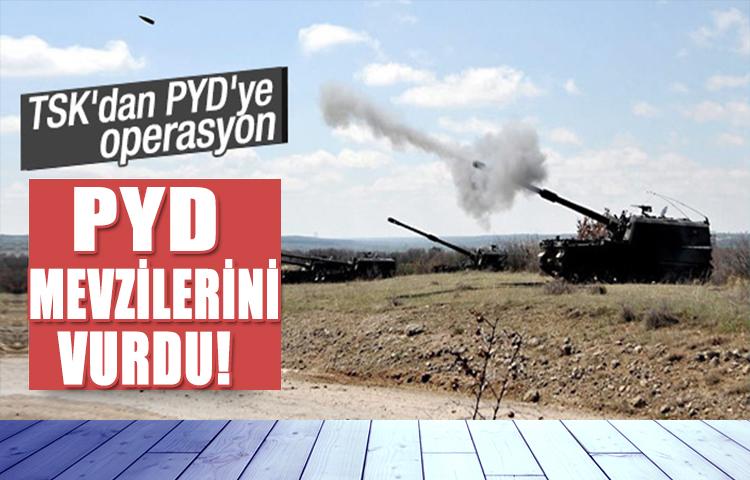 TSK, Afrin’deki PYD mevzilerini vurdu