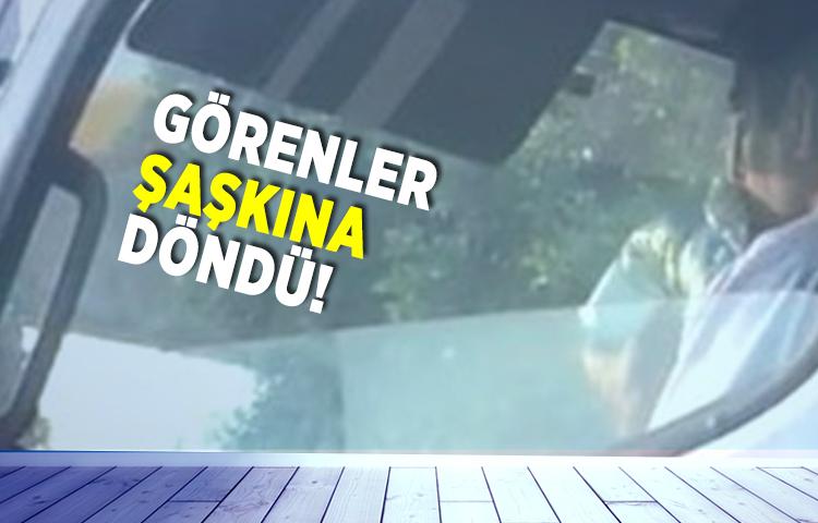 Direksiyon başında uyuşturucu kullanan kamyonet şoförü şaşırttı
