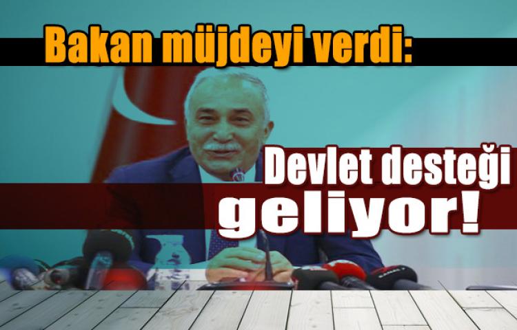 Bakan müjdeyi verdi: Devlet desteği geliyor
