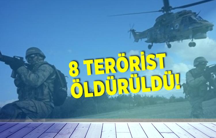 Tunceli'de 8 terörist öldürüldü!