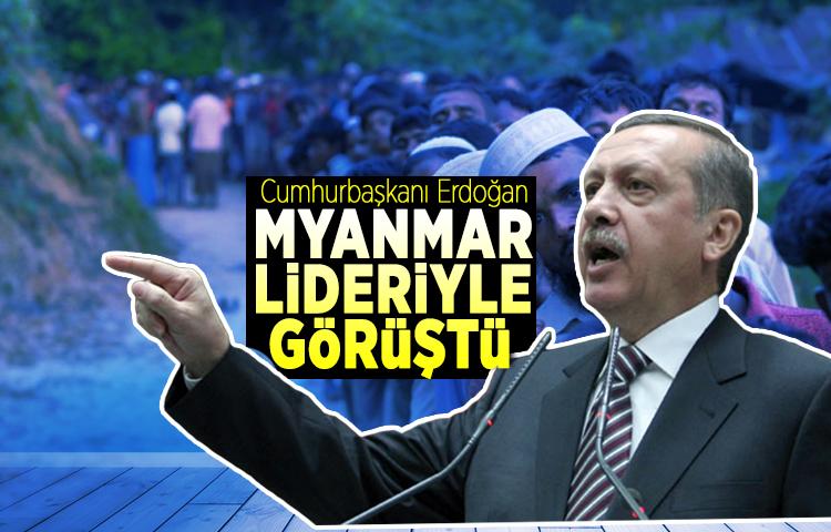 Cumhurbaşkanı Erdoğan, Myanmar lideriyle görüştü