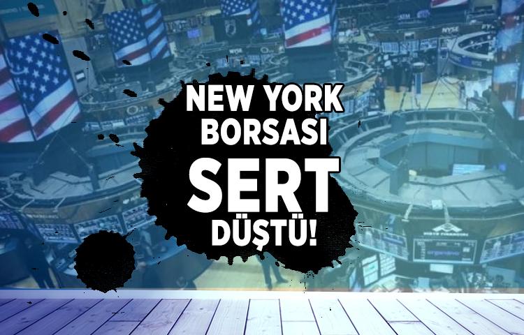 New York borsası sert düştü!