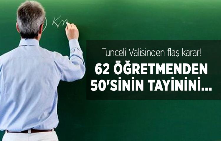 Tunceli Valisinden flaş karar!