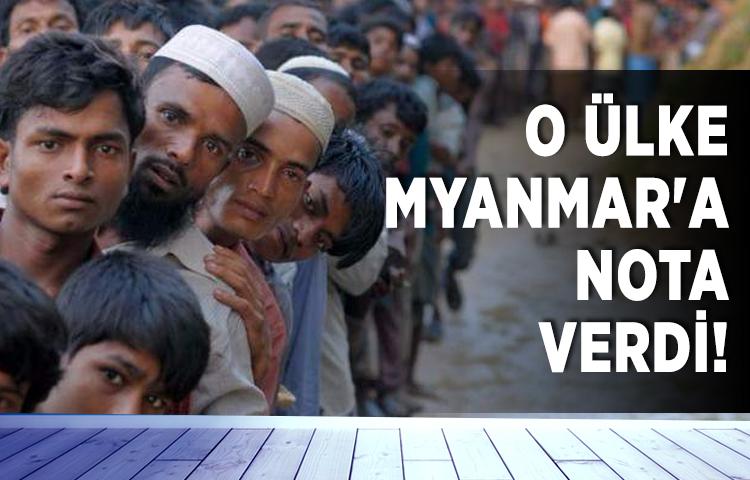 O ülke Myanmar'a nota verdi!