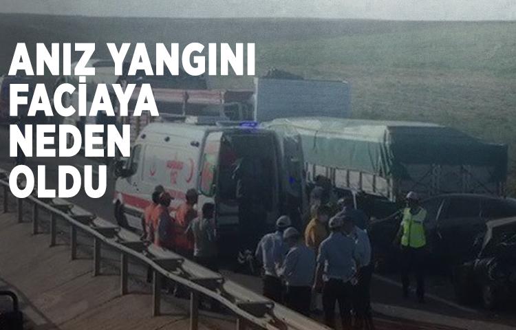 Anız yangını faciaya neden oldu