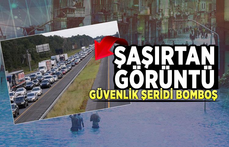 Şaşırtan görüntü! Güvenlik şeridi bomboş...