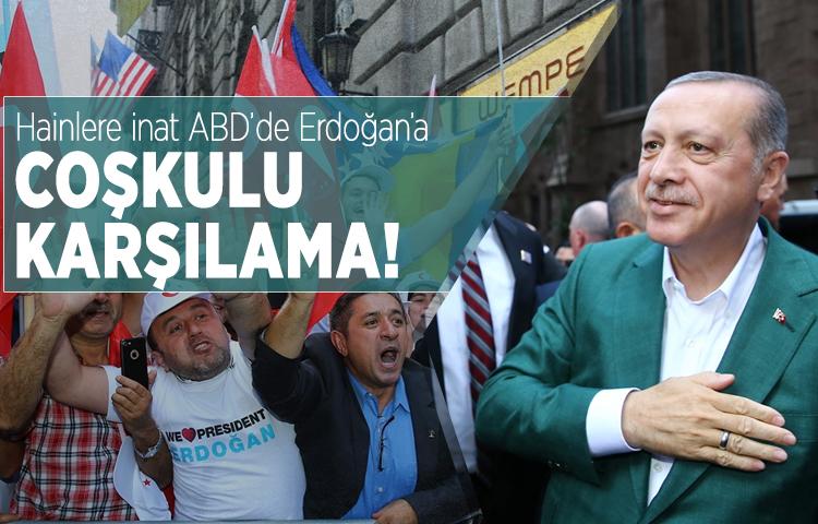 Cumhurbaşkanı Erdoğan ABD'de coşkulu karşılama!