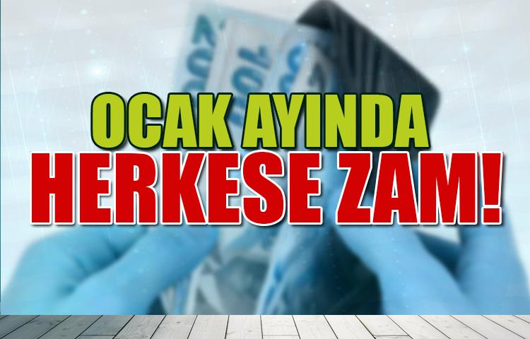 Ocak ayında herkese zam!