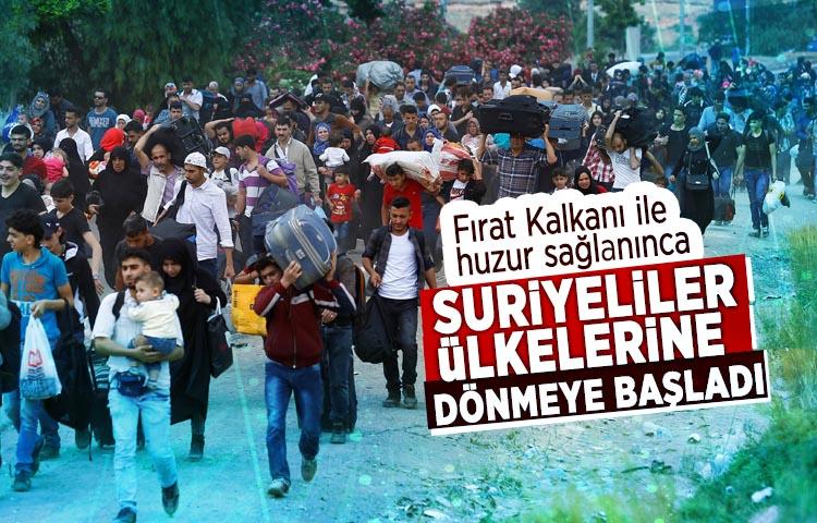 Suriyeliler ülkelerine dönmeye başladı