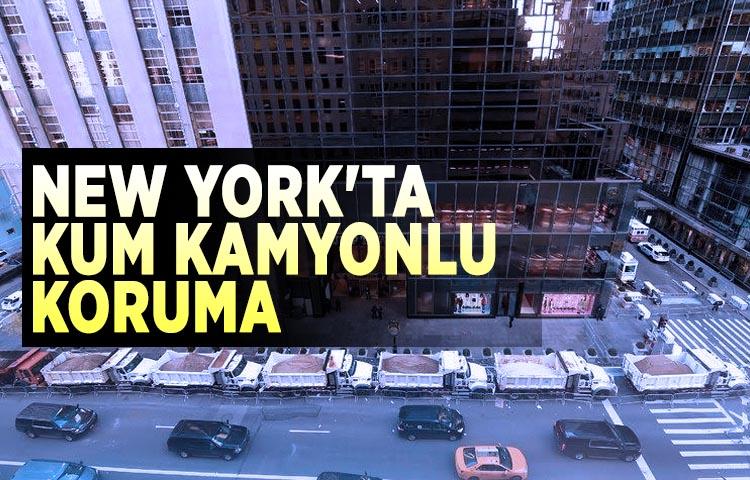 New York'ta kum kamyonlu koruma