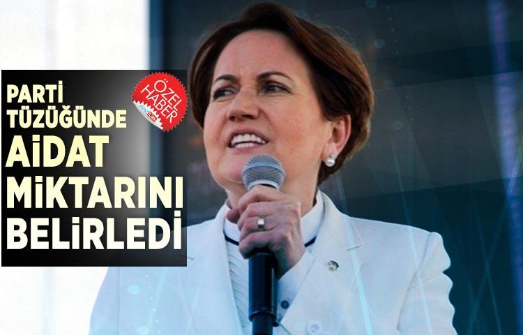 Akşener Parti tüzüğünde aidat miktarını belirledi