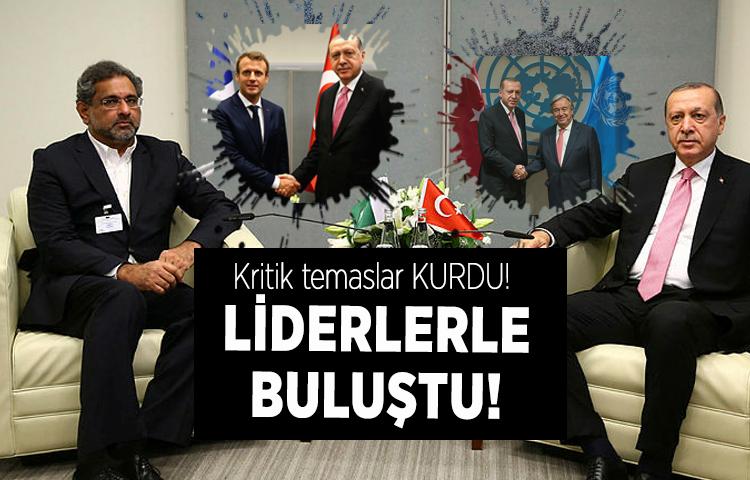Cumhurbaşkanı Erdoğan liderlerle buluştu!