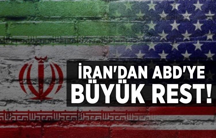 İran'dan ABD'ye büyük rest