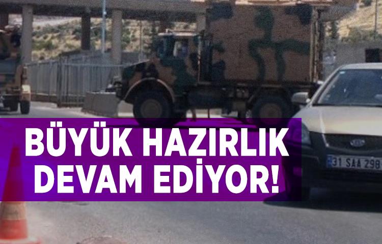 Sınıra askeri araç takviyesi sürüyor