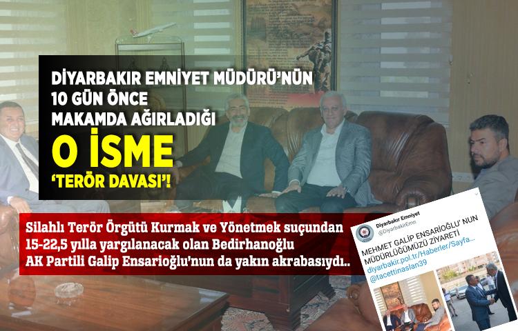 Diyarbakır Emniyet Müdürü’nün 10 gün önce makamda ağırladığı o isme ‘terör davası’!