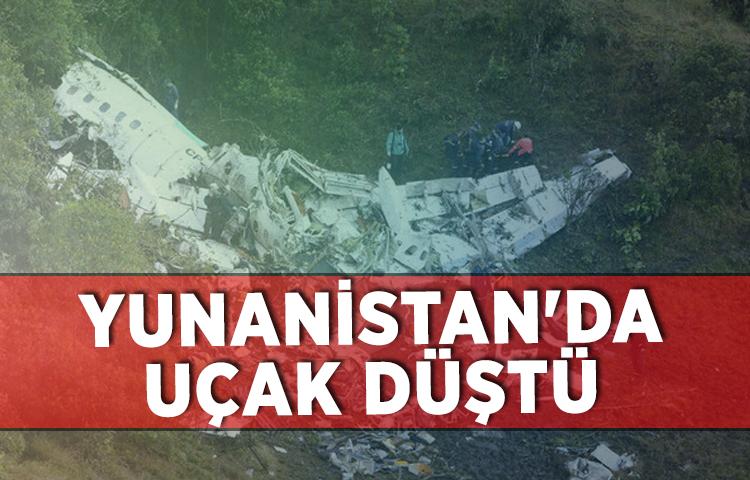 Yunanistan'da uçak düştü