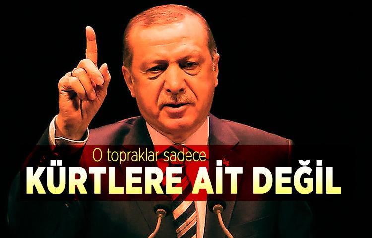 Erdoğan: 'O topraklar sadece Kürtlere ait değil'