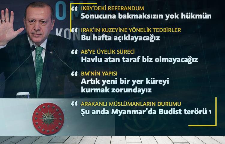 Cumhurbaşkanı Erdoğan'dan Barzani'ye rest!