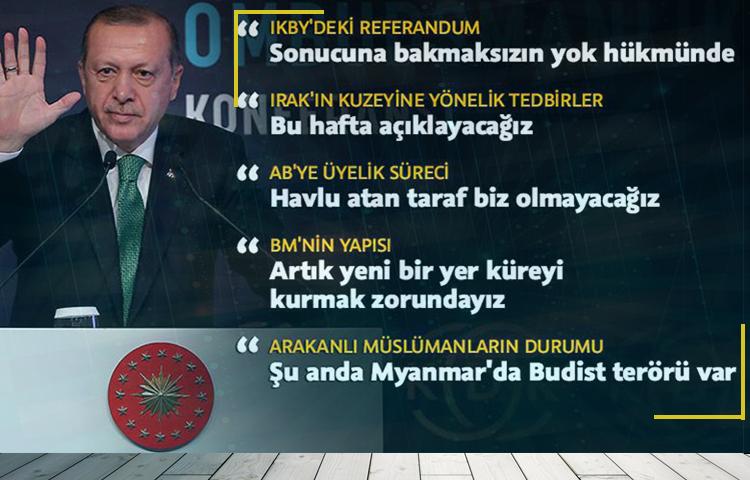 Cumhurbaşkanı Erdoğan'dan Barzani'ye rest!
