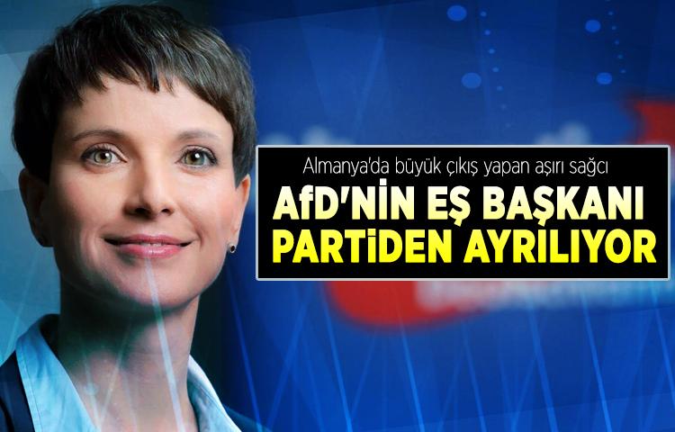 Almanya'da büyük çıkış yapan aşırı sağcı AfD'nin eş başkanı partiden ayrılıyor