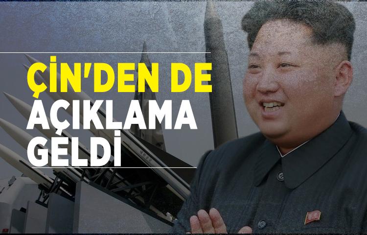 Çin'den de K.Kore için açıklama geldi