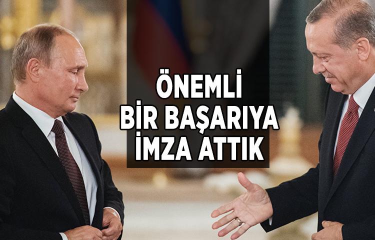 Erdoğan Putin ile ortak açıklama yaptı