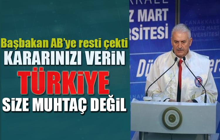 AB'ye rest: Türkiye siz mecbur değil, kararınızı verin