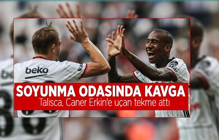 Soyunma odasında kavga! Talisca, Caner Erkin'e uçan tekme attı