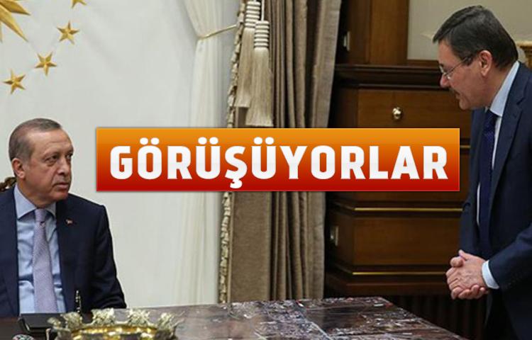 Cumhurbaşkanı Erdoğan Melih Gökçek ile görüşüyor
