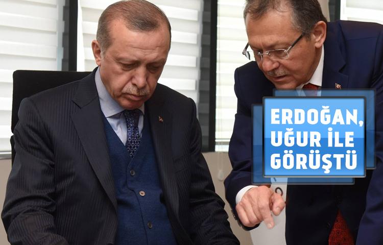 Erdoğan, Ahmet Edip Uğur ile görüştü.