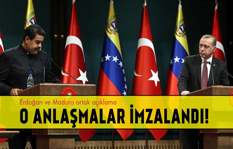 Erdoğan ve Maduro'dan ortak açıklama