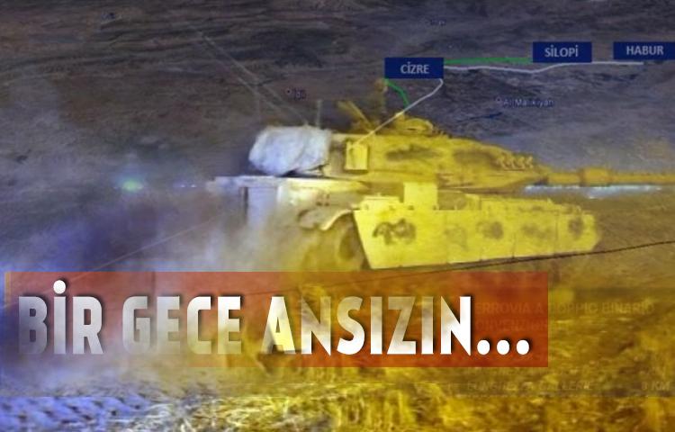 Habur’da askerler gece tatbikatı yaptı