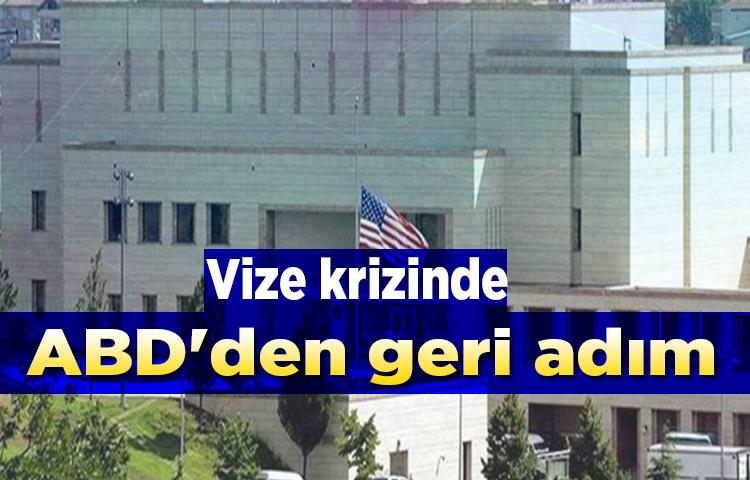 Vize krizinde ABD'den geri adım