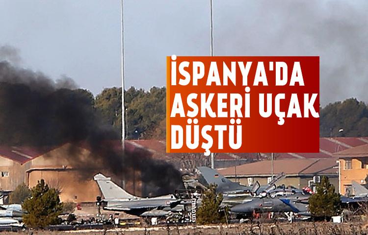İspanya'da askeri uçak düştü
