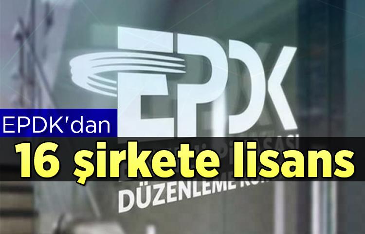 EPDK'dan 16 şirkete lisans