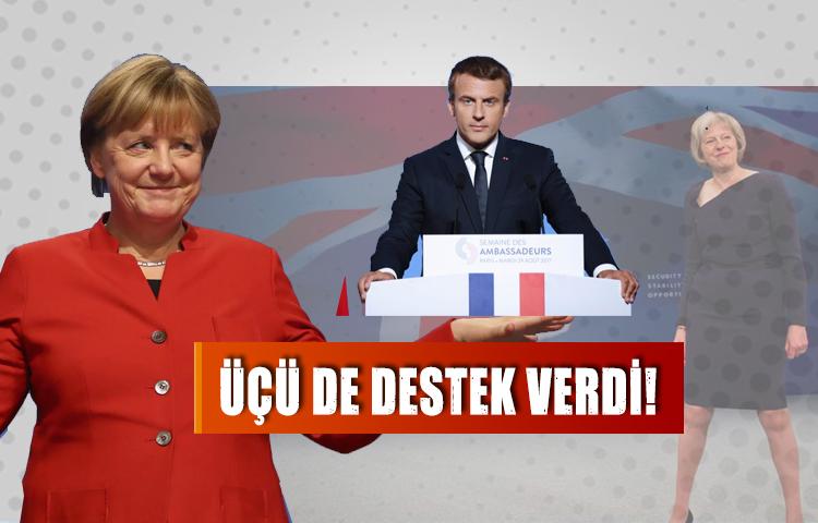 Avrupalı üç liderden ortak destek