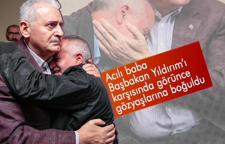 Başbakan Yıldırım'dan Helin Palandöken'in babasına taziye ziyareti
