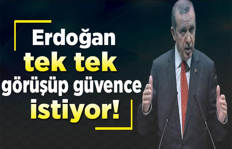 Erdoğan tek tek görüşüp güvence istiyor!
