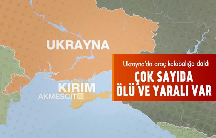 Ukrayna’da araç kalabalığa daldı