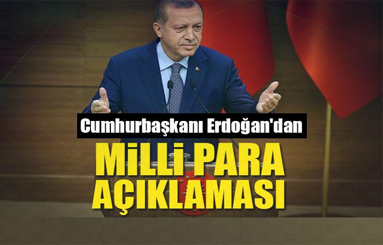 Cumhurbaşkanı Erdoğan'dan milli para açıklaması