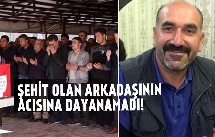 Şehit olan arkadaşının acısına dayanamadı!
