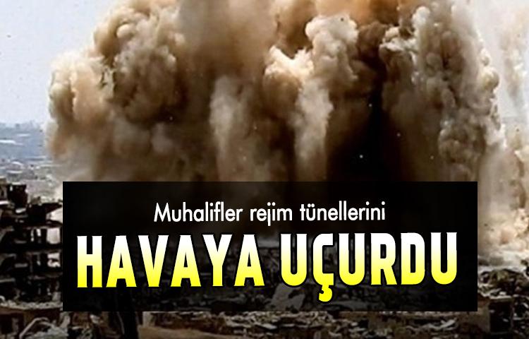 Muhalifler rejim tünellerini havaya uçurdu