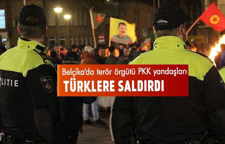Belçika'da terör örgütü PKK yandaşları Türklere saldırdı
