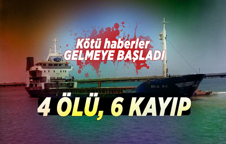 İstanbul açıklarında gemi battı: 4 ölü, 6 kayıp