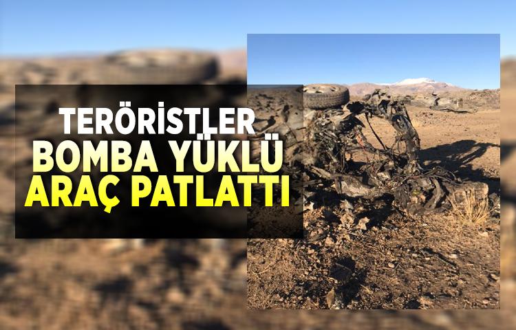 Ağrı'da teröristler bomba yüklü araç patlattı