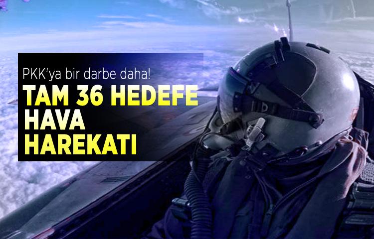 Tam 36 hedefe hava harekatı