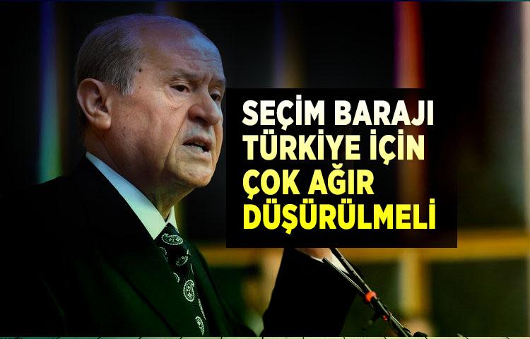 Seçim barajı Türkiye için çok ağır, düşürülmeli