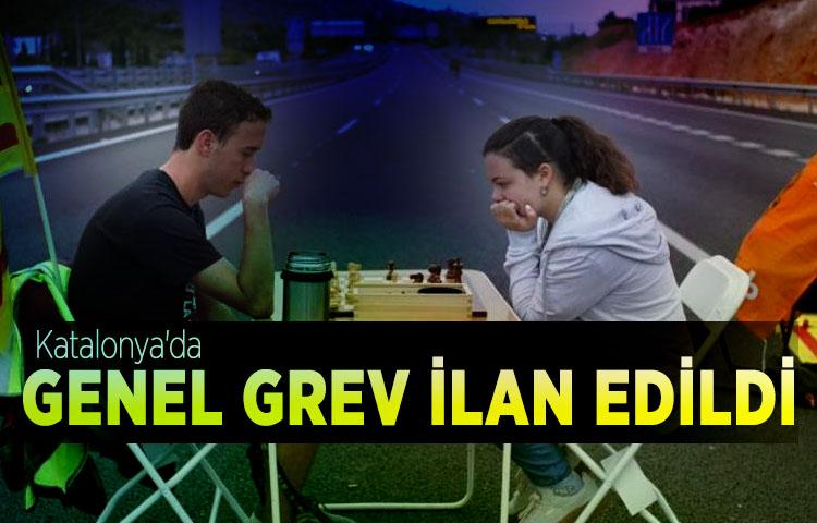 Katalonya'da genel grev ilan edildi