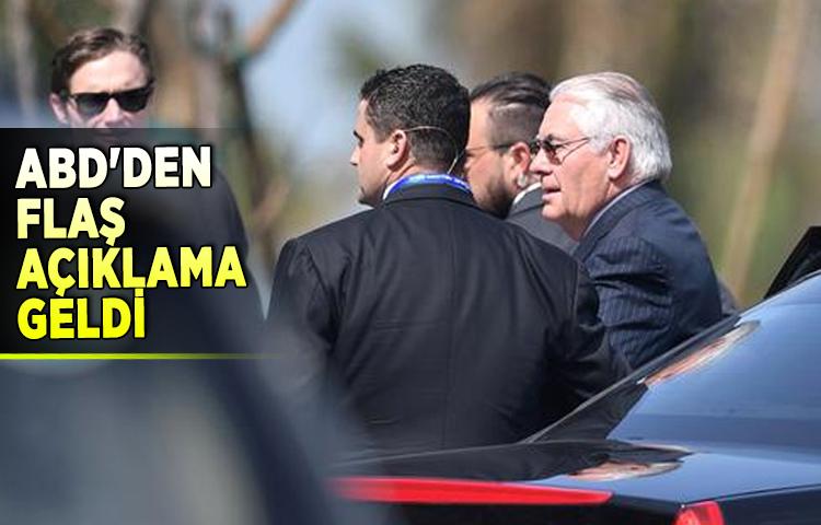 ABD'den flaş açıklama geldi